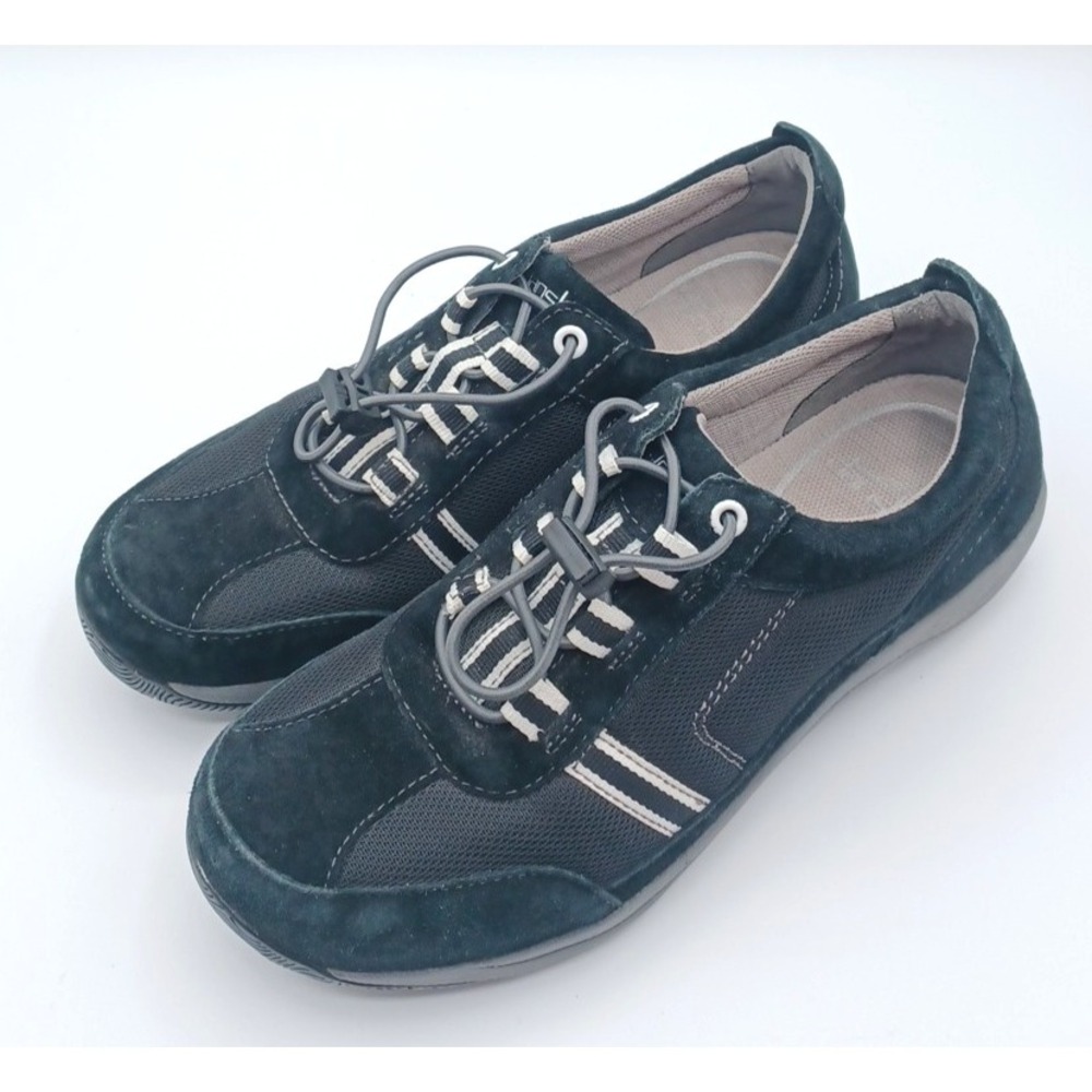 Dansko 37‎ Helen Women's Size 6M Shoes Black Gray Suede Comfort Casual Sneakers